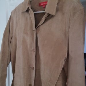 Anne Klein suede leather jacket